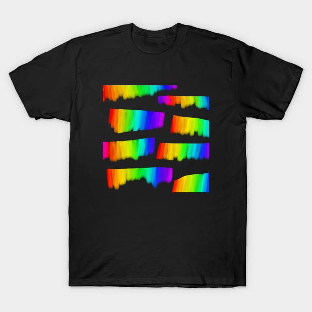 Watercolour rainbow pattern T-Shirt by MelanieJeyakkumar